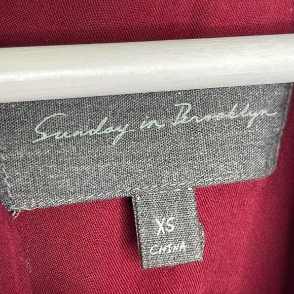 Anthropologie Sunday in Brooklyn Labyrinth Red Velvet Swing Tank Top Women’s XS - Picture 8 of 10